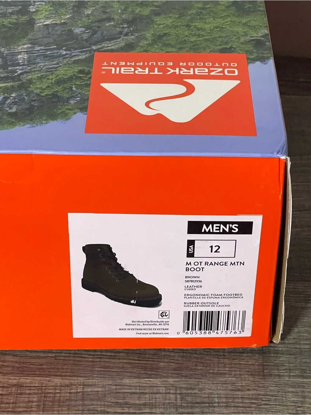 Ozark Trail Men's Brown Outdoor Mountain Boots